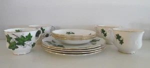 Set Of 4 Royal Kent Ivy Pattern Cup/Saucer/Dessert Plate Staffordshire England - Picture 1 of 11