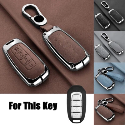Funda protectora de cuero para llavero remoto de aleación de zinc para Infiniti QX50 QX60 QX80 Foto 1 de 4