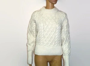 Schöner cremefarbener schwerer Pullover mit Zopfmuster von H&M, Gr. S - Bild 1 von 6