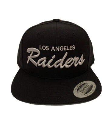 Los Angeles LA Raiders Script Classic Snapback Cap Mütze verstellbar schwarz & silber - Bild 1 von 4