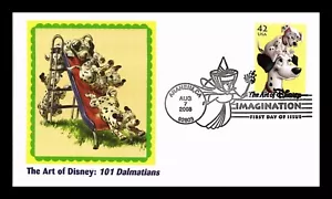 ART OF DISNEY 101 DALMATIONS 2008 FLEETWOOD CACHET FDC UNADDR - Picture 1 of 1