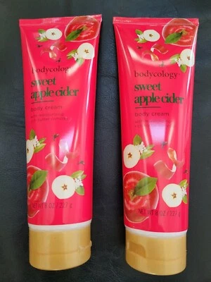 2 X Bodycology SWEET APPLE CIDER Body Cream Lotion 8.0 oz Ea NEW - Image 1 of 2