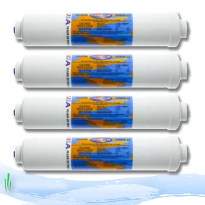 Omnipure In-Line Fridge Water Filter Cartirdge K2533JJ 1/4" Push Fit Fittings x4 - Picture 1 of 3