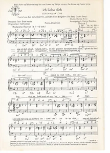 Noten für Orchester * Ich liebe dich (LET'S FALL IN LOVE) * Blue Fantasy - Bild 1 von 2