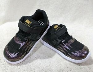 Nike Star Runner SH (TDV) Black/Gold/White Toddler Girl's Sneakers-Asst Sizes NB