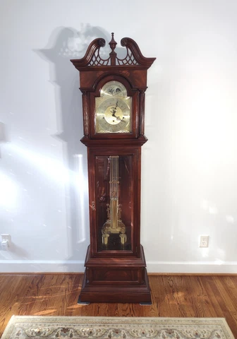 Vintage Trend Mahogany Grandfather Clock By Sligh, from mid-1980s Cover