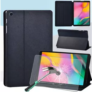 Leather Tablet Stand Cover Case+Screen Protector For Samsung Galaxy Tab A/Tab S - Picture 1 of 11