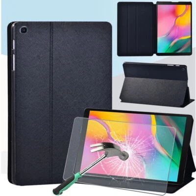 Leather Tablet Stand Cover Case+Screen Protector For Samsung Galaxy Tab A/Tab S - Image 1 of 4