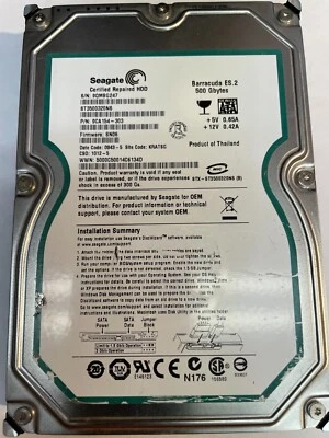 Seagate ST3500320N8 500GB SATA Hard Drive - Image 1 of 2