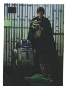 2024 Topps Star Wars Galaxy Chrome 78 The Choice Luke Skywalker Grogu R2-D2 - Imagen 1 de 2