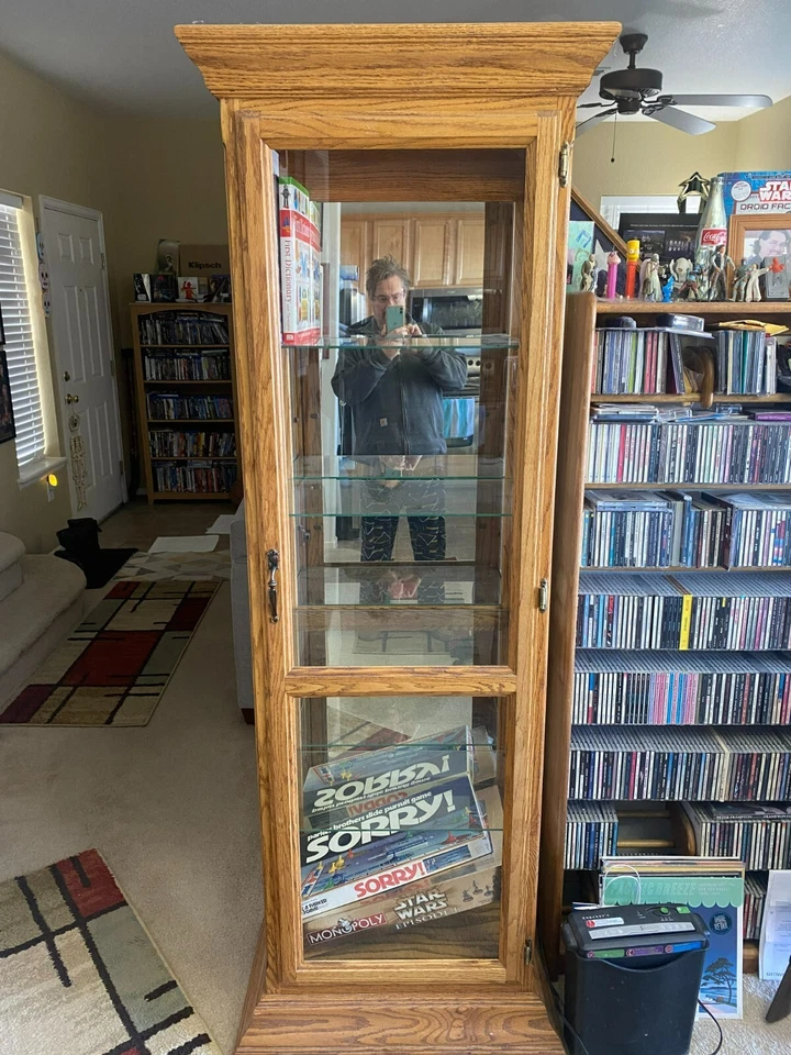 Curio-Roble-Iluminado-Espejado Vintage Toda Madera en Perfecto Estado  Foto 1 de 1