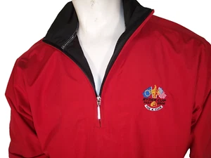 Ashworth Small Red 1/4 Zip Poly Golf Rain Jacket Ryder Cup The K Club - Picture 1 of 10