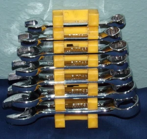 Set of (7) Pittsburgh Professional Stubby Combination Wrenches, SAE 3/8" - 3/4" - Picture 1 of 4