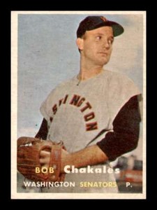 1957 Topps Bob Chakales #261 Wrinkle Washington Senators