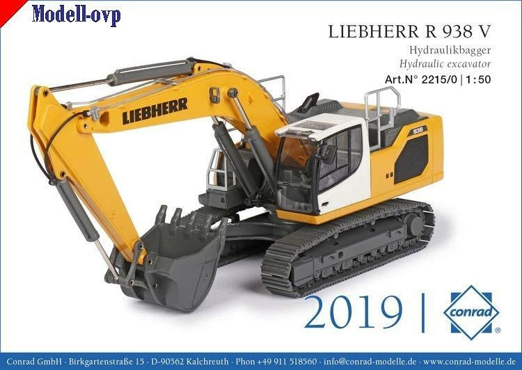 Conrad 2215 Liebherr R 938 V Crawler Excavator Bauma Novelty 2019 1 50