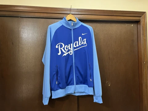 Pre Owned Nike KC Kansas City Royals Track Jacket Men’s Large L Cover