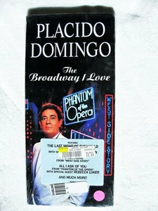 PLACIDO DOMINGO SEALED LONGBOX CD BROADWAY I LOVE PHANTOM CAT PROMO HYPE STICKER - Picture 1 of 8