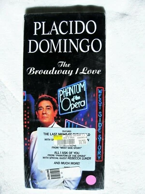 PLACIDO DOMINGO SEALED LONGBOX CD BROADWAY I LOVE PHANTOM CAT PROMO HYPE STICKER - Image 1 of 4