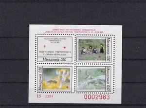 SA18k Macedonia 1993 Red Cross Week Mint no gum minisheet - Picture 1 of 1
