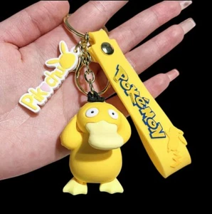 POKEMON PIKACHU POKEBALL KEYRING KEYCHAIN 3D RUBBER BACKPACK CAR/HOUSE KEYS! - Picture 1 of 1