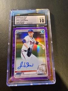 2020 Bowman Draft- Jared Shuster Purple Refractor Auto #'D 51/250 Gem Mint 10! - Picture 1 of 2