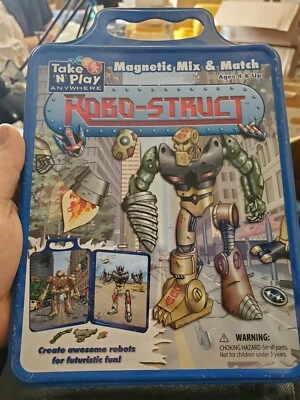 Magnetic Robo Struct Robot Pieces Tin CaseTake n Play Mix & Match - Image 1 of 4