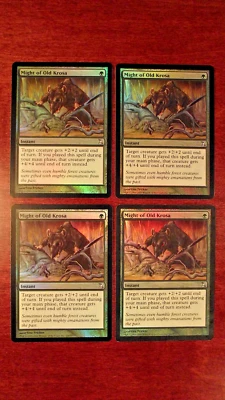 4x FOIL Might of Old Krosa - LP / MP, Time Spiral, English, MTG Magic - Image 1 of 4