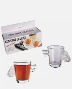 SCHNAPSGLÄSER X 8 PISTOLENKOPF GRIFF PERFEKTES GESCHENK WHISKY WODKA MINT/ARABISCHER TEE - Bild 1 von 22