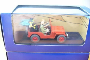 METAL ATLAS TINTIN KUIFJE HERGE CAR N° 44 THE JEEP RED DE L'OR BLACK DUPONT - Picture 1 of 1
