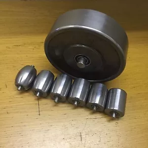 Hardened And Polished Set Of English Wheels, Top And Bottom Anvils, U.K Made - Picture 1 of 4