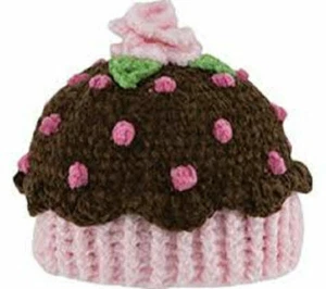 New San Diego Hat BROWN CUPCAKE Beanie Cap 12-18 months Baby gift Soft 1-2 yrs - Picture 1 of 2
