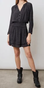Mini Vestido Pullover Rails Jasmine Ash Cheetah Cintura Elástica Cuello en V L - Imagen 1 de 13