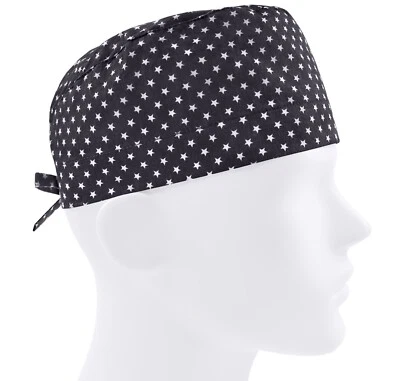 Mens scrub caps, surgical cap, scrub hats, surgery hat gray, star scrub cap - Image 1 of 3