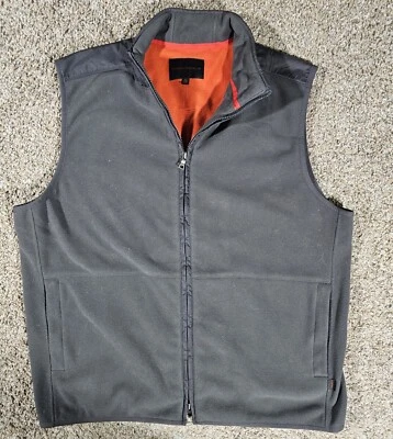 Banana Republic Fleece Vest XL Gray Orange Full Zip Nylon - Image 1 of 4