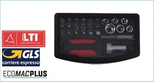 ASSORTIMENTO INSERTI E BUSSOLE COLOR +GIRAVITE A CRICCHETTO 26PZ - Foto 1 di 1