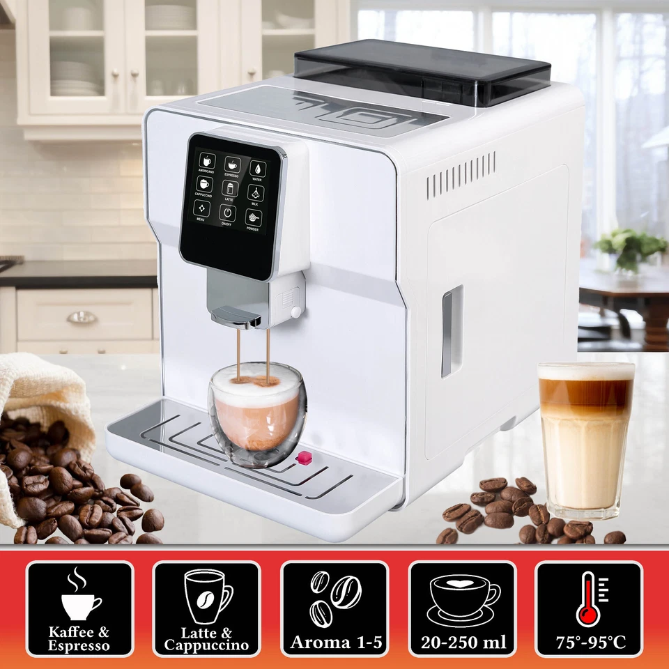 Acopino New Roma Weiß – Eleganter Touch Kaffeevollautomat für puren Kaffeegenuß