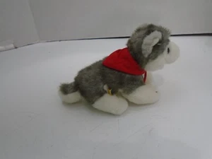 Build A Bear Husky Dog Puppy 6" Plush Magnet Red Bandana Stuffed Small Soft Toy - Picture 1 of 7