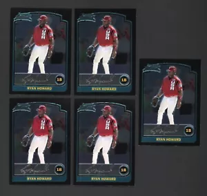Menge (10) 2003 Ryan Howard Phillies Bowman Chrom Entwurf #BDP138 Rookie Karten - Bild 1 von 2