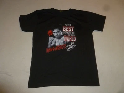 MANNY PACQUIAO THE BEST FIGHTER OF THE WORLD T-SHIRT SIZE 2XL BLACK CLOTHESLINE - Image 1 of 3