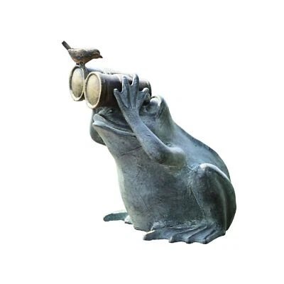 SPI Home 33758 Espectador Rana con Estatua de Pájaro Foto 1 de 2