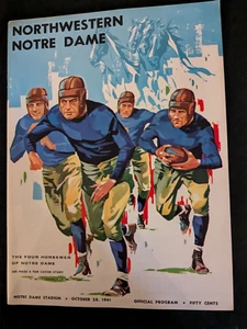 Notre Dame vs Northwestern Football Official Program Homecoming 10/28/1961  BUF - Picture 1 of 3
