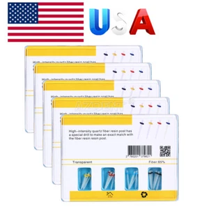 5 Kits Dental AAA Fiber Post Resin Screw High-intensity Thread Glass + Drills - Picture 1 of 12