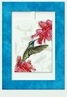 Mini balançoire, colibri avec iris, cartes de vœux élégantes anniversaire anniversaires