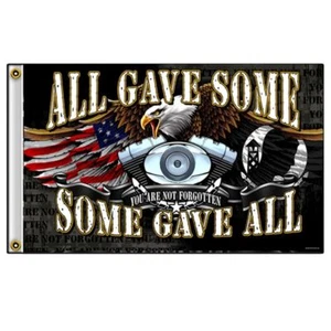 MOTO MOTOCICLISTA POW MIA TODO DIO ALGO TODO BANDERA (3' X 5') - Imagen 1 de 1