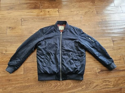 Chaqueta de bombardero de vuelo Ben Sherman azul marino para hombre talla 2XL bolsillos forrados Foto 1 de 4
