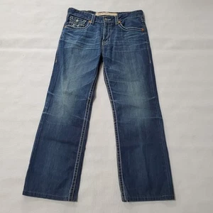 Big Star Pioneer Bootcut Jeans Mens 36R Blue Medium Wash Denim Heavy Stitch - Picture 1 of 7