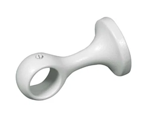 Supporto Monoblocco Bastone Tende Metallo Bianco Ø20mm 2 pezzi C.33928 - Foto 1 di 2