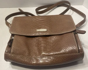 LIZ CLAIBORNE Women's, Brown, LEATHER, Cross Body, Shoulder Purse w Card Pockets - Picture 1 of 8