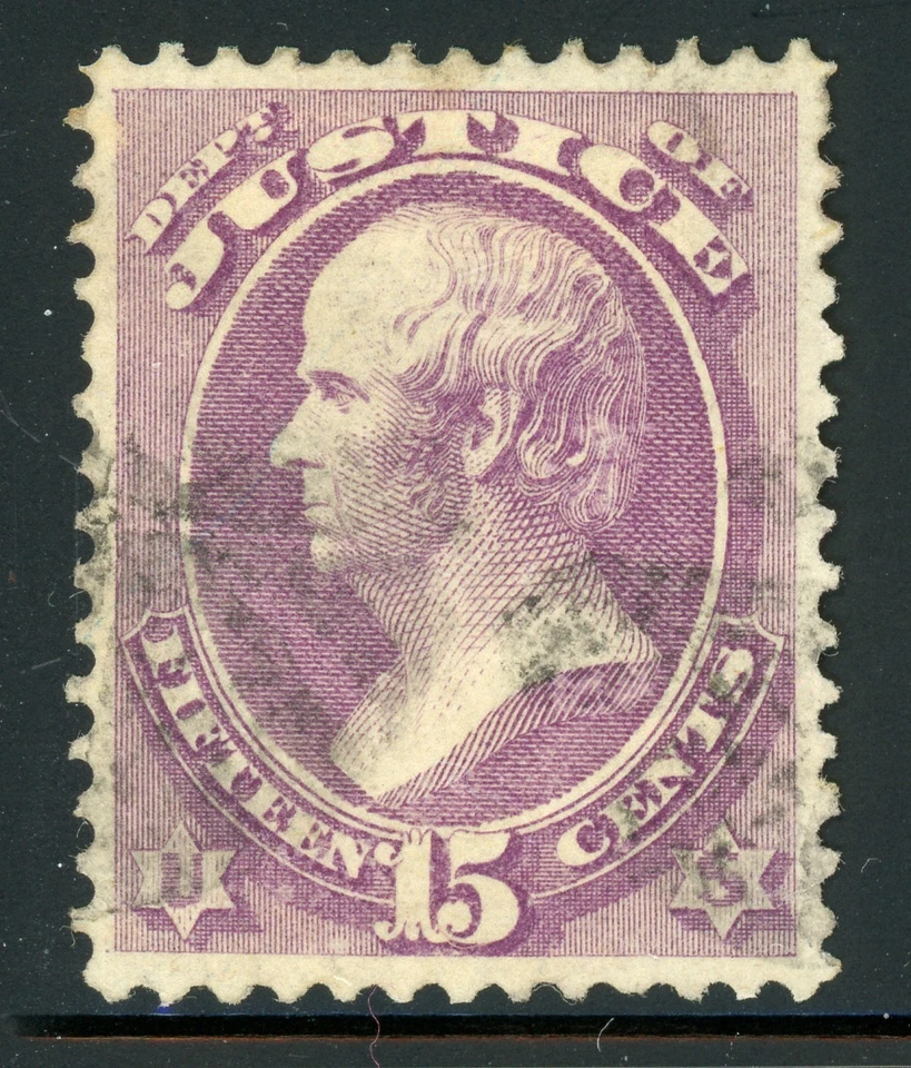 UNITED STATES OFFICIAL Selections: Scott #O31 15c Purple JUSTICE CV$200+ - Image 1 of 1