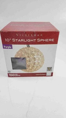 Vickerman 10" Starlight Sphere - 150 Purple LED Lights - Indoor/Outdoor - Image 1 of 4